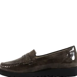 BRUN/GRØN LAK LOAFER