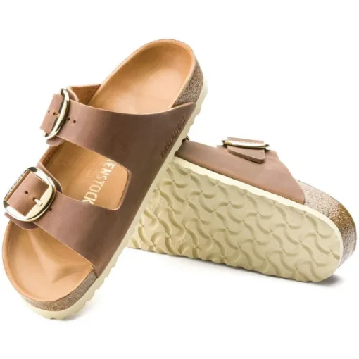 COGNAC BIG BUCKLE SANDAL - SMAL