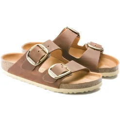 COGNAC BIG BUCKLE SANDAL - SMAL