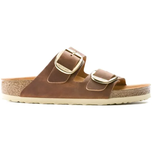 COGNAC BIG BUCKLE SANDAL - SMAL