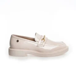 EMBRACE PATENT NUDE LOAFERS