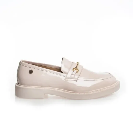 EMBRACE PATENT NUDE LOAFERS