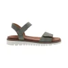 GRØN SANDAL I RUSKIND