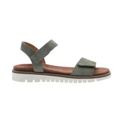 GRØN SANDAL I RUSKIND