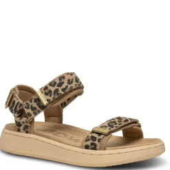LEOPARD LINE SUEDE SANDAL