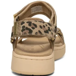 LEOPARD LINE SUEDE SANDAL