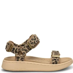 LEOPARD LINE SUEDE SANDAL