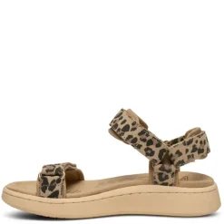 LEOPARD LINE SUEDE SANDAL