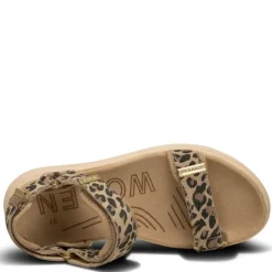 LEOPARD LINE SUEDE SANDAL