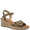 LEOPARD WEDGES SANDAL