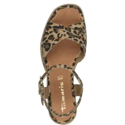LEOPARD WEDGES SANDAL