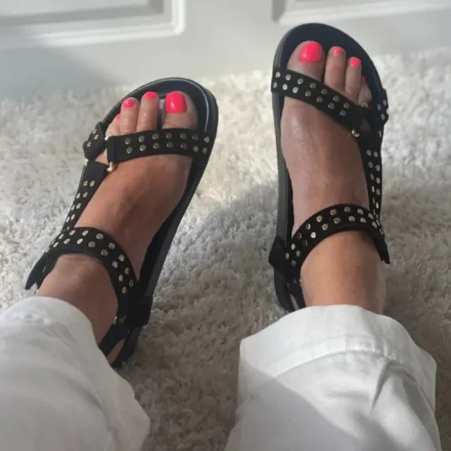 SORT SWEAT SANDAL